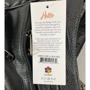 Lug Classic VL Messenger Bag - Unisex Black Crossbody with Fern Design, Multiple